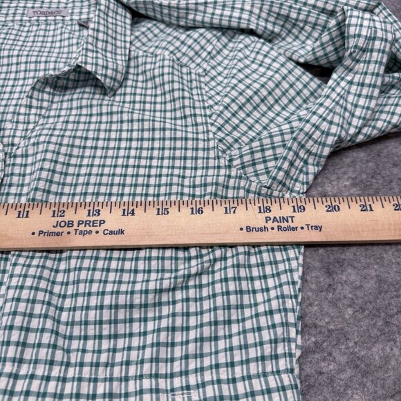 Toad & Co Marvista Tunic Shirt Womens Medium Green Plaid Long Sleeve Lightweight - Picture 13 of 15
